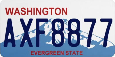 WA license plate AXF8877