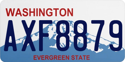 WA license plate AXF8879