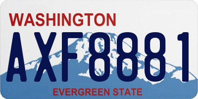 WA license plate AXF8881