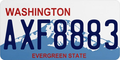 WA license plate AXF8883