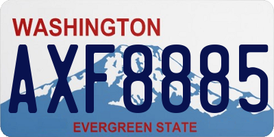 WA license plate AXF8885
