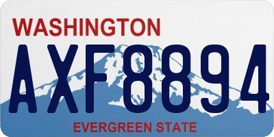 WA license plate AXF8894
