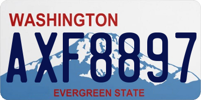 WA license plate AXF8897