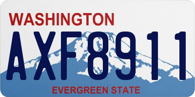 WA license plate AXF8911