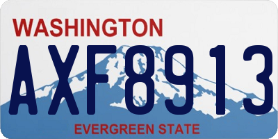 WA license plate AXF8913