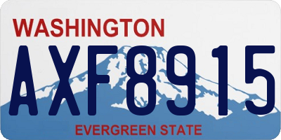 WA license plate AXF8915