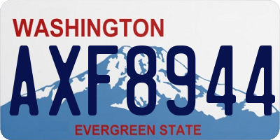 WA license plate AXF8944