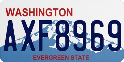 WA license plate AXF8969