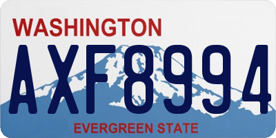 WA license plate AXF8994