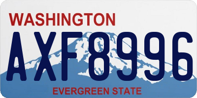 WA license plate AXF8996