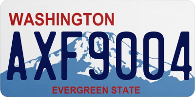 WA license plate AXF9004
