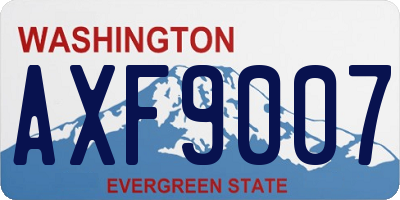 WA license plate AXF9007