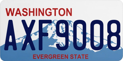 WA license plate AXF9008