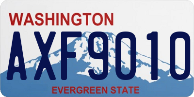 WA license plate AXF9010