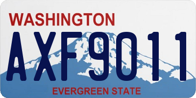 WA license plate AXF9011