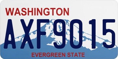 WA license plate AXF9015