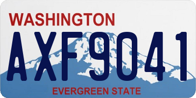 WA license plate AXF9041
