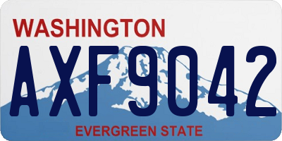 WA license plate AXF9042