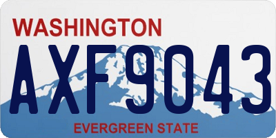 WA license plate AXF9043