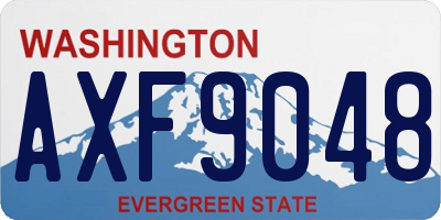 WA license plate AXF9048