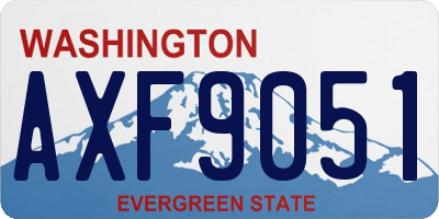 WA license plate AXF9051