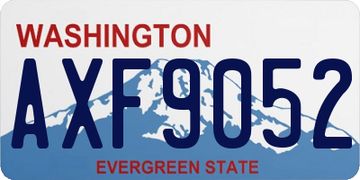 WA license plate AXF9052