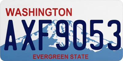 WA license plate AXF9053