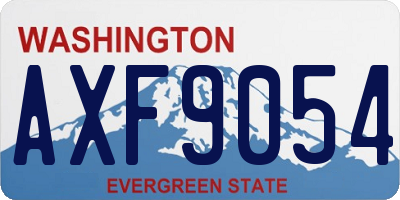 WA license plate AXF9054