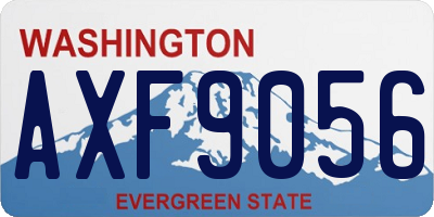 WA license plate AXF9056