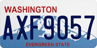 WA license plate AXF9057