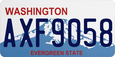 WA license plate AXF9058