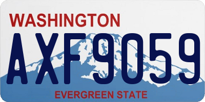 WA license plate AXF9059