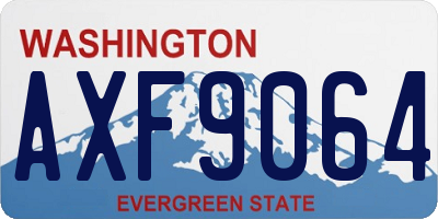 WA license plate AXF9064