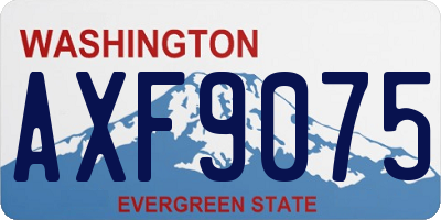 WA license plate AXF9075