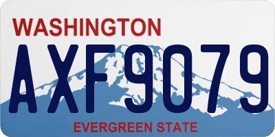 WA license plate AXF9079