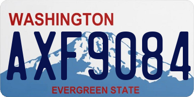 WA license plate AXF9084
