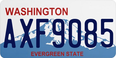 WA license plate AXF9085