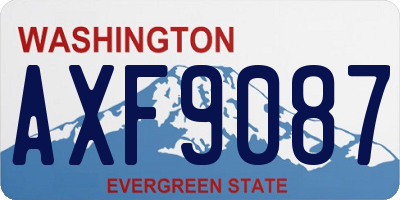 WA license plate AXF9087