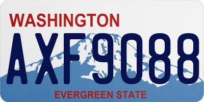 WA license plate AXF9088