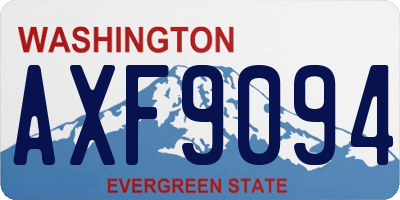 WA license plate AXF9094
