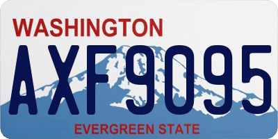 WA license plate AXF9095