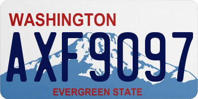 WA license plate AXF9097