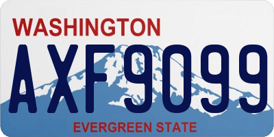 WA license plate AXF9099