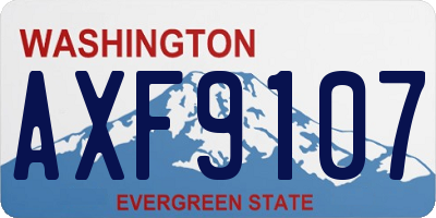 WA license plate AXF9107