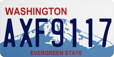 WA license plate AXF9117