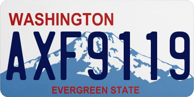 WA license plate AXF9119