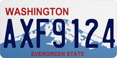 WA license plate AXF9124