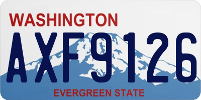 WA license plate AXF9126