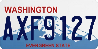 WA license plate AXF9127