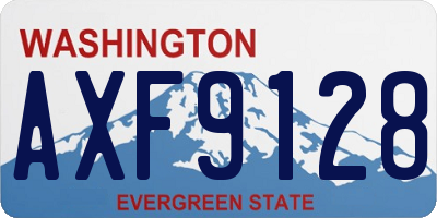 WA license plate AXF9128